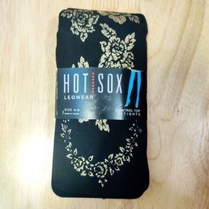 Gold & Black Filigree Tights